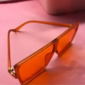 Accessories | Orange Candy Clear Lens Square Big Oversized  display picture 1